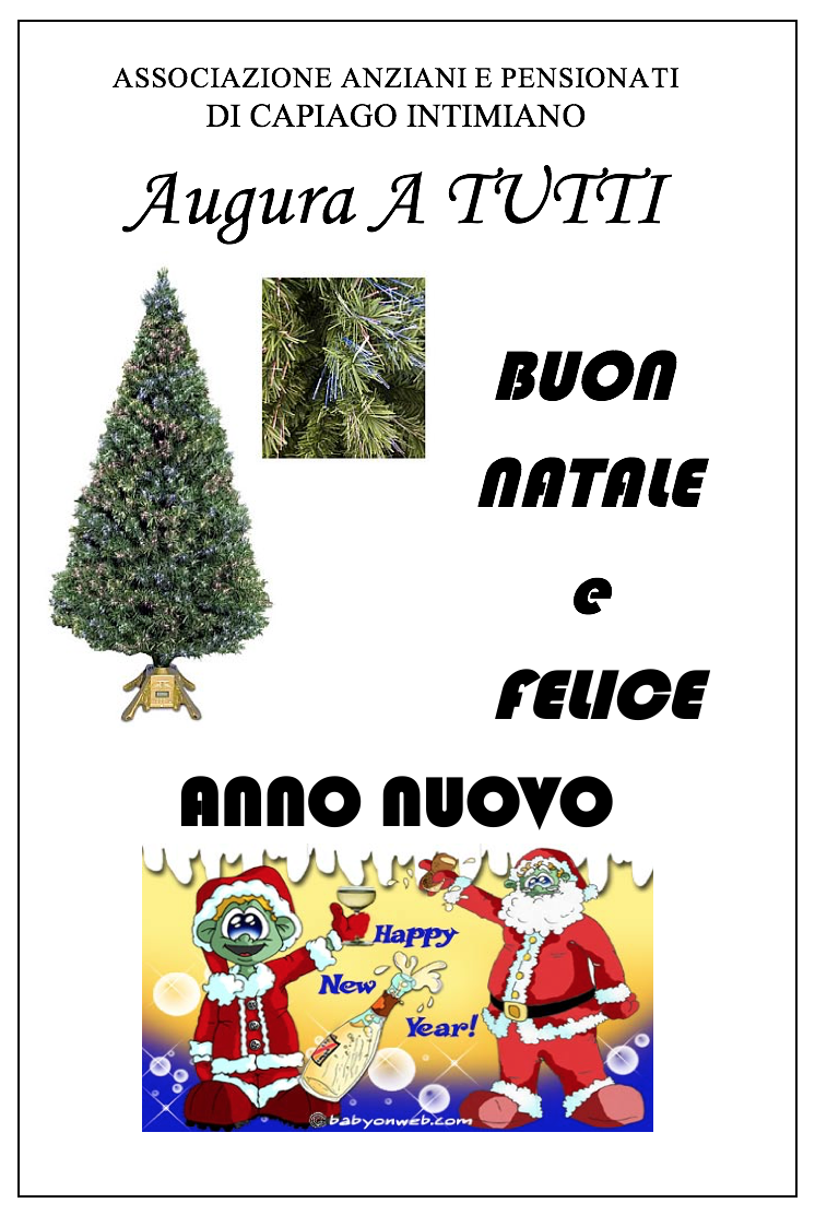 associazione anziani pensionati capiago intimiano buone feste 2017